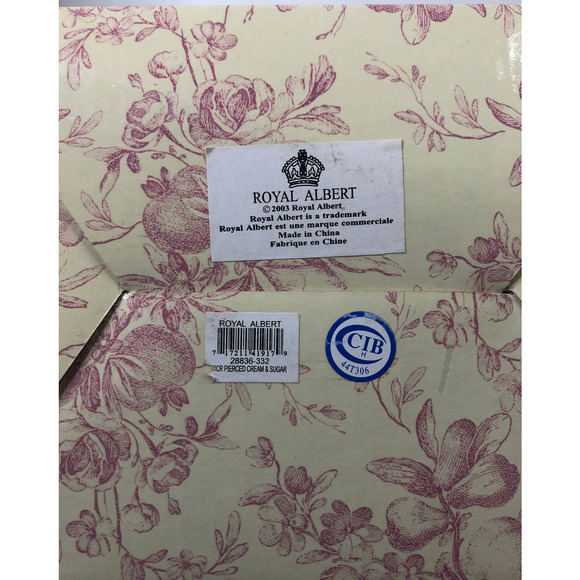 Royal Albert Old Country Roses Pierced Creamer and Sugar Bowl - Picture 6 of 8